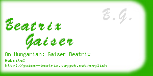 beatrix gaiser business card